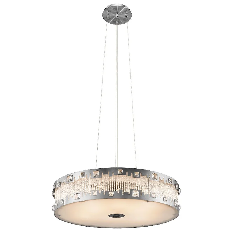 Elan by Kichler Lighting 83035 Signature Collection Eight Light Hanging Pendant Chandelier in Brushed Nickel Finish Elan by Kichler Lighting 83035 Signature Collection Eight Light Hanging Pendant Chandelier in Brushed Nickel Finish