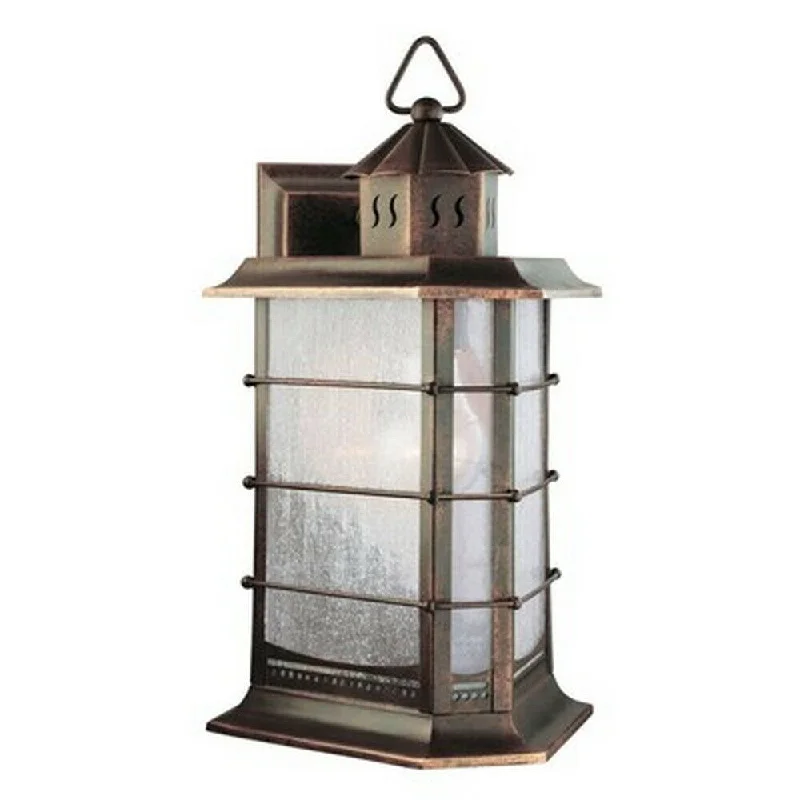 Aztec 39346 By Kichler Lighting One Light Outdoor Wall Lantern in Distressed Solid Brass Finish Aztec 39346 By Kichler Lighting One Light Outdoor Wall Lantern in Distressed Solid Brass Finish