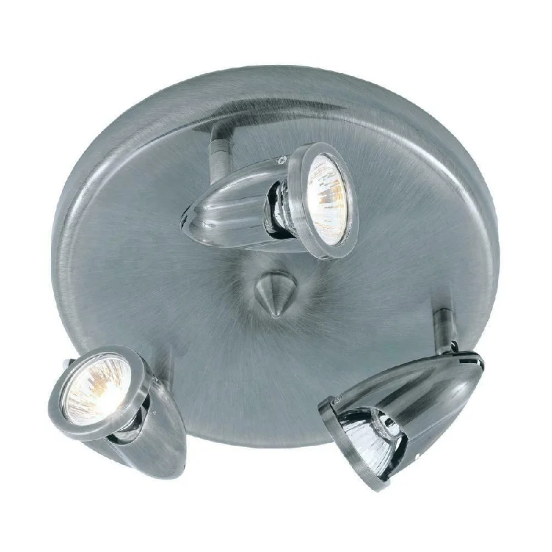 Trans Globe Lighting W-462 BN Stingray Collection Three Light Directional Flush Ceiling Light in Brushed Nickel Finish Trans Globe Lighting W-462 BN Stingray Collection Three Light Directional Flush Ceiling Light in Brushed Nickel Finish