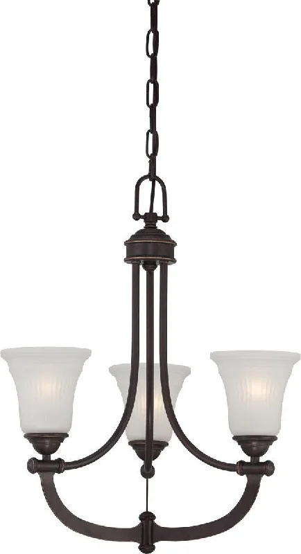 Nuvo Lighting 60-5316 Monroe Collection Three Light Hanging Chandelier in Georgetown Bronze Finish Nuvo Lighting 60-5316 Monroe Collection Three Light Hanging Chandelier in Georgetown Bronze Finish