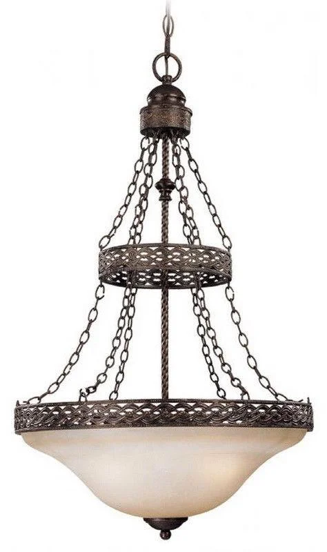 Craftmade Lighting 23633 BA Brookshire Manor Collection Three Light Pendant Chandelier in Burnished Armor Finish