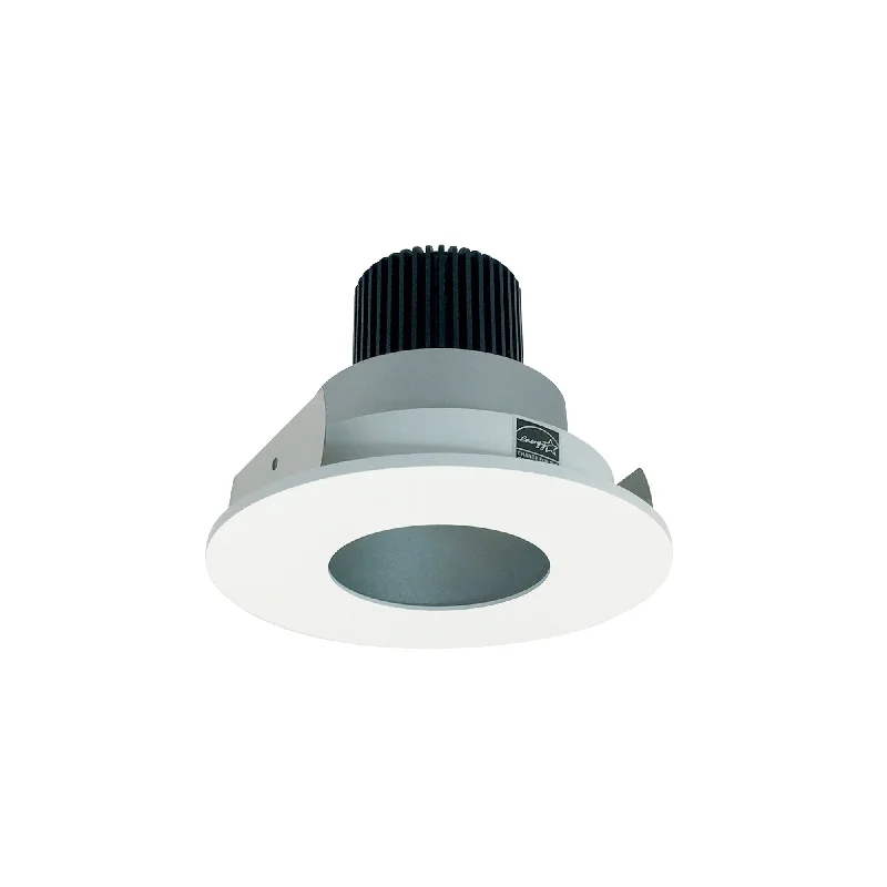 LED String Lights with Warm White GlowNora Lighting NIO-4RPHCDXHZMPW 4" Iolite LED Round Pinhole, 800lm / 14W, Comfort Dim - Haze Pinhole / Matte Powder White Flange