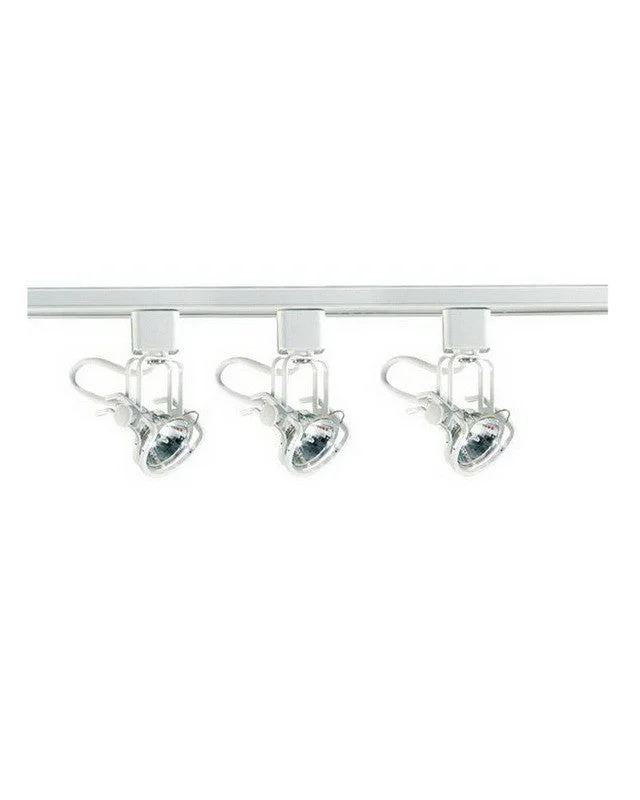 Quorum International 7243-3-6 Three Light Line Voltage Halogen Track Kit in White Finish Quorum International 7243-3-6 Three Light Line Voltage Halogen Track Kit in White Finish