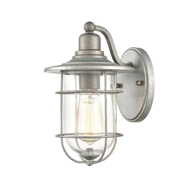 Industrial Lighting for Electronics ManufacturingOutdoor Wall Sconce - Galvanized - Clear Glass - 8in. Extension - E26 Medium Base Industrial Lighting for Electronics ManufacturingOutdoor Wall Sconce - Galvanized - Clear Glass - 8in. Extension - E26 Medium Base