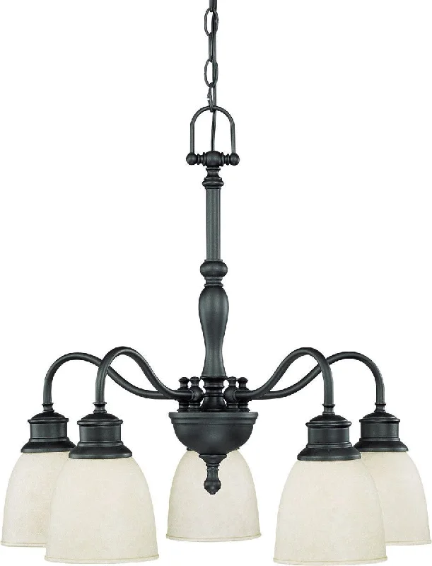 Nuvo Lighting 60-2778 Bella Collection Five Light Hanging Chandelier in Aged Bronze Finish Nuvo Lighting 60-2778 Bella Collection Five Light Hanging Chandelier in Aged Bronze Finish