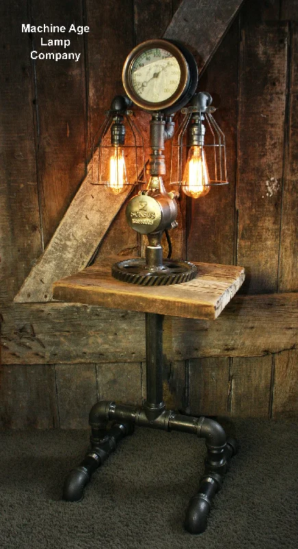 Industrial Exit Sign Lighting for Quick EvacuationSteampunk Industrial Barn Wood Lamp Table Stand Floor 4 Industrial Exit Sign Lighting for Quick EvacuationSteampunk Industrial Barn Wood Lamp Table Stand Floor 4