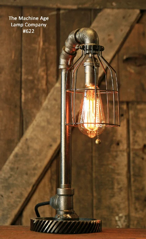 Industrial Emergency Lighting for Safety in FactoriesSteampunk Industrial Gear Desk Lamp, #622 Industrial Emergency Lighting for Safety in FactoriesSteampunk Industrial Gear Desk Lamp, #622