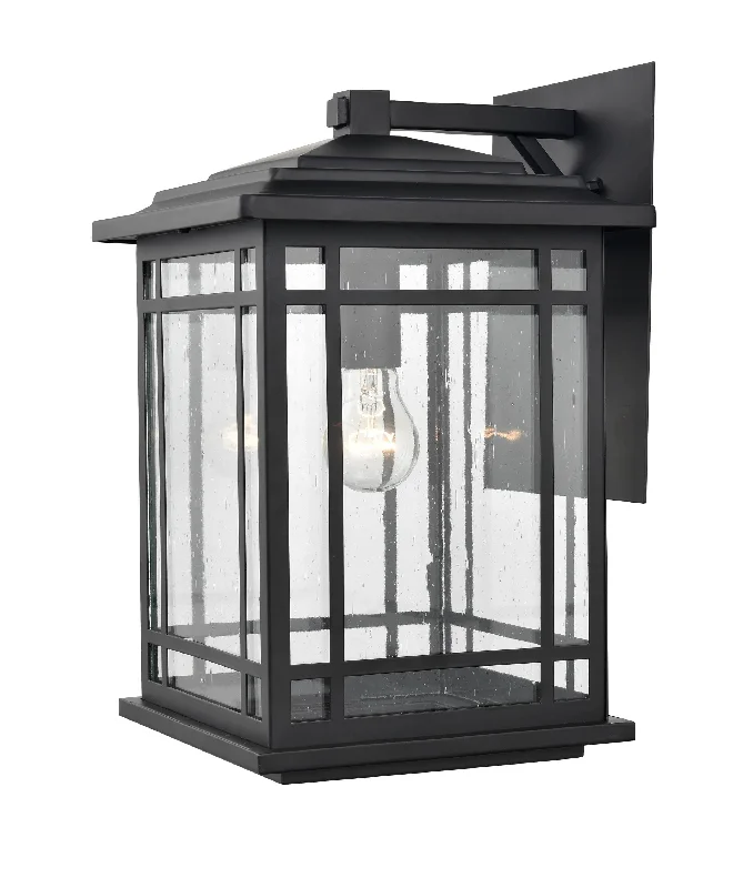 Industrial Lighting for Woodworking FactoriesArmington Outdoor Wall Sconce - Powder Coat Black - Clear Seeded Glass - 10.625in. Extension - E26 Medium Base Industrial Lighting for Woodworking FactoriesArmington Outdoor Wall Sconce - Powder Coat Black - Clear Seeded Glass - 10.625in. Extension - E26 Medium Base