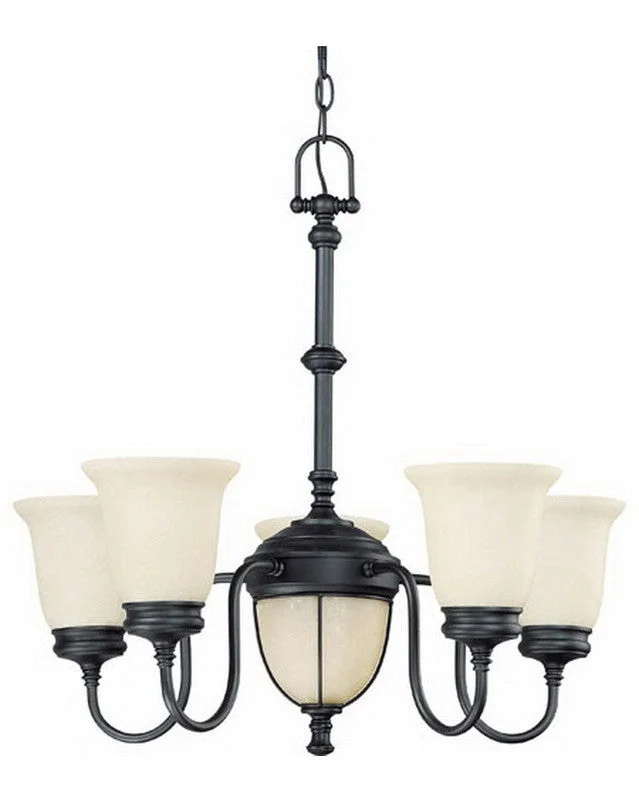 Nuvo Lighting 60-2807 Salem Collection Seven Light Chandelier in Aged Bronze Finish