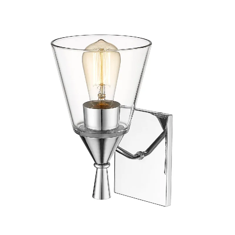 Energy - Efficient Industrial Lighting for Cost - SavingsArtini Wall Sconce - Chrome - Clear Glass - 7in. Extension - E26 Medium Base Energy - Efficient Industrial Lighting for Cost - SavingsArtini Wall Sconce - Chrome - Clear Glass - 7in. Extension - E26 Medium Base