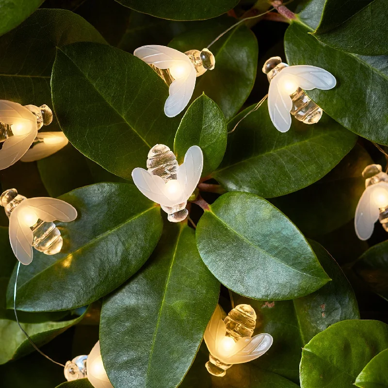 LED String Lights with Warm White Glow20 Bee Outdoor Micro Fairy Lights