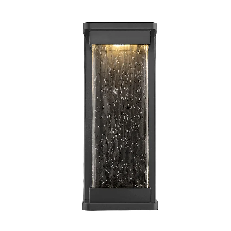 Color - Tunable Industrial Lighting for Special ApplicationsEderle Outdoor Wall Lamp - Powder Coat Black - Clear Water Seeded Glass - 11W Integrated LED Module - 850lm - 16in. H - 3000K Warm White Color - Tunable Industrial Lighting for Special ApplicationsEderle Outdoor Wall Lamp - Powder Coat Black - Clear Water Seeded Glass - 11W Integrated LED Module - 850lm - 16in. H - 3000K Warm White