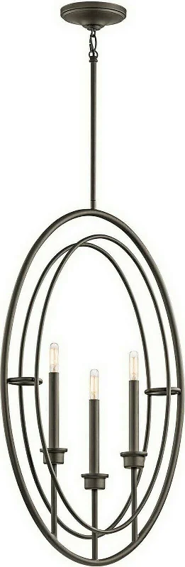 Kichler Lighting 43731 OZ Imogen Collection Three Light Hanging Pendant Chandelier in Olde Bronze Finish Kichler Lighting 43731 OZ Imogen Collection Three Light Hanging Pendant Chandelier in Olde Bronze Finish