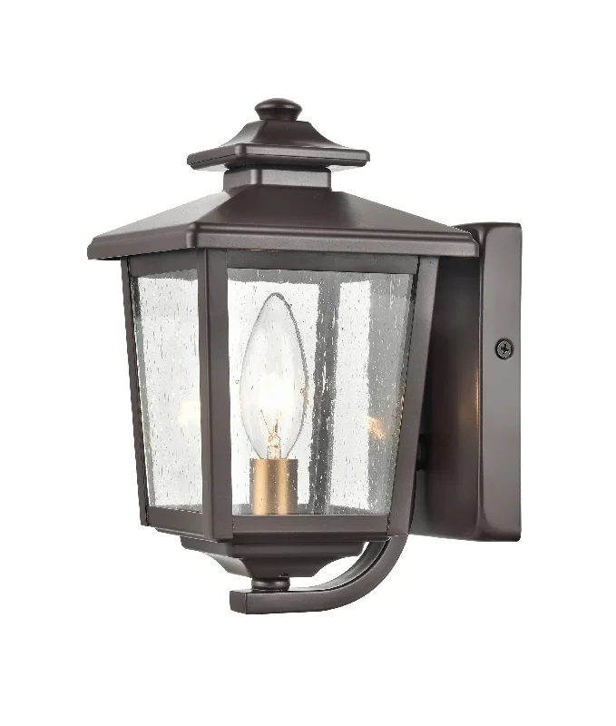 Industrial Emergency Lighting for Safety in FactoriesEldrick Outdoor Wall Sconce - Powder Coat Bronze - Clear Seeded Glass - 6.375in. Extension - E12 Candelabra Base Industrial Emergency Lighting for Safety in FactoriesEldrick Outdoor Wall Sconce - Powder Coat Bronze - Clear Seeded Glass - 6.375in. Extension - E12 Candelabra Base
