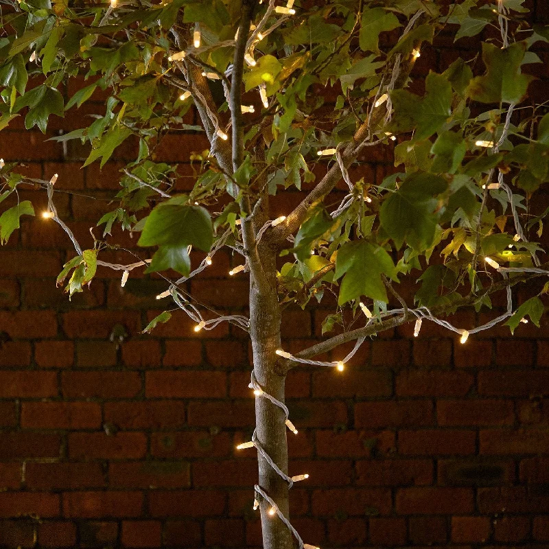 String Lights with Clear Bulbs for a Classic LookPro Connect 40m 400 Traditional Warm White Connectable String Lights White Cable