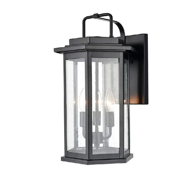 High - Bay LED Industrial Lighting for WarehousesEllis Outdoor Wall Sconce - Powder Coat Black - Clear Seeded Glass - 11in. Extension - E12 Candelabra Base High - Bay LED Industrial Lighting for WarehousesEllis Outdoor Wall Sconce - Powder Coat Black - Clear Seeded Glass - 11in. Extension - E12 Candelabra Base