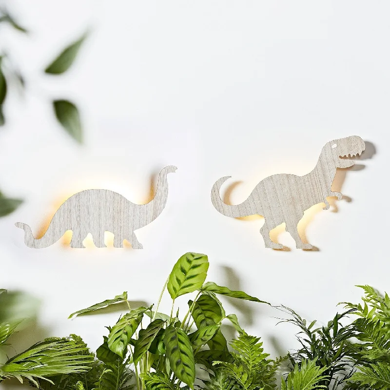 String Lights for Hotel Courtyard LightingDinosaur Wall Light Duo