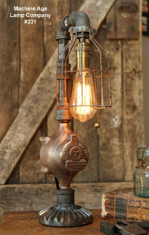 Industrial Lighting for Furniture FactoriesSteampunk Industrial Lamp, Steam Gauge #0926 - SOLD Industrial Lighting for Furniture FactoriesSteampunk Industrial Lamp, Steam Gauge #0926 - SOLD
