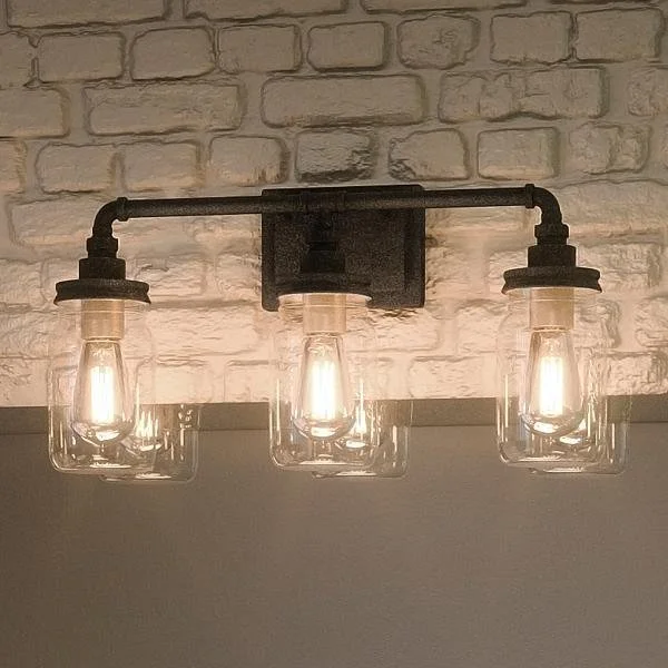 Industrial Ceiling - Mounted Lighting for Assembly PlantsUQL2662 Industrial Bathroom Light, 11"H x 21.5"W, Antique Black Finish, Dallas Collection Industrial Ceiling - Mounted Lighting for Assembly PlantsUQL2662 Industrial Bathroom Light, 11"H x 21.5"W, Antique Black Finish, Dallas Collection