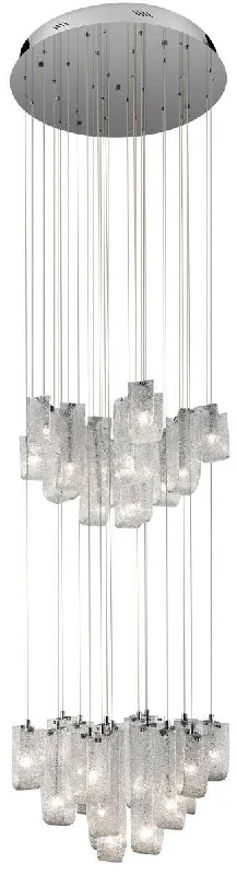 Elan by Kichler Lighting 83095 Zanne Collection Thirty Light Hanging Pendant Chandelier in Polished Chrome Finish Elan by Kichler Lighting 83095 Zanne Collection Thirty Light Hanging Pendant Chandelier in Polished Chrome Finish
