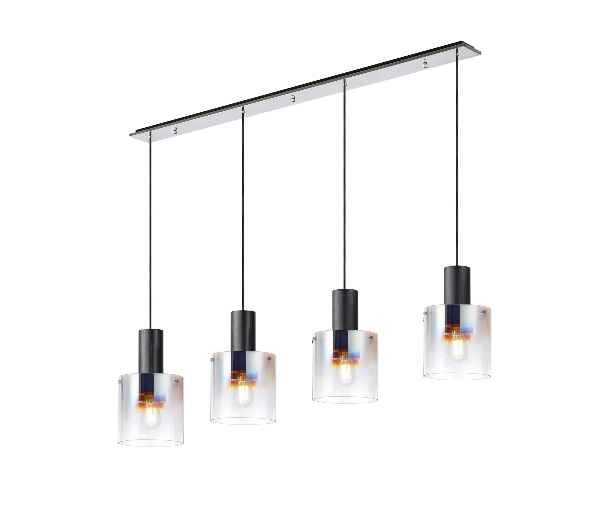 Hailey 4Lt Smooth Linear Pendant - Various Colours