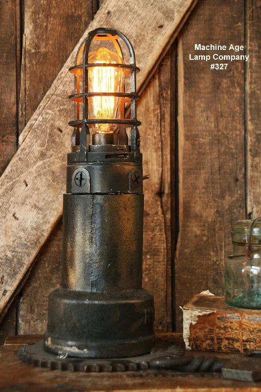 Industrial Lighting for Pharmaceutical ManufacturingSteampunk Lamp, Antique Vent Pipe Lighthouse and Gear Base #327 - sold Industrial Lighting for Pharmaceutical ManufacturingSteampunk Lamp, Antique Vent Pipe Lighthouse and Gear Base #327 - sold