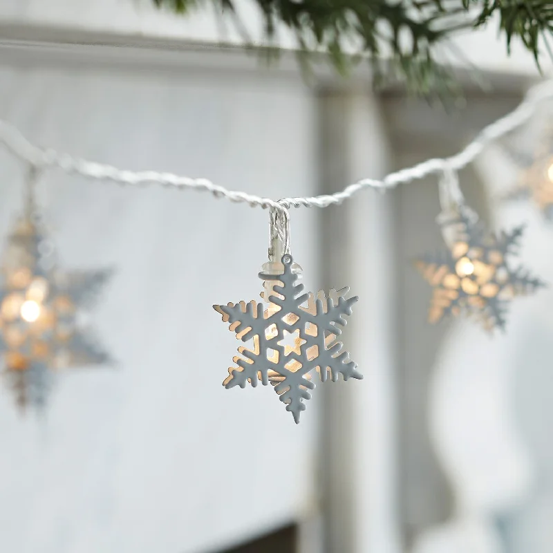 Waterproof String Lights for Patio Decor20 Warm White Snowflake Fairy Lights