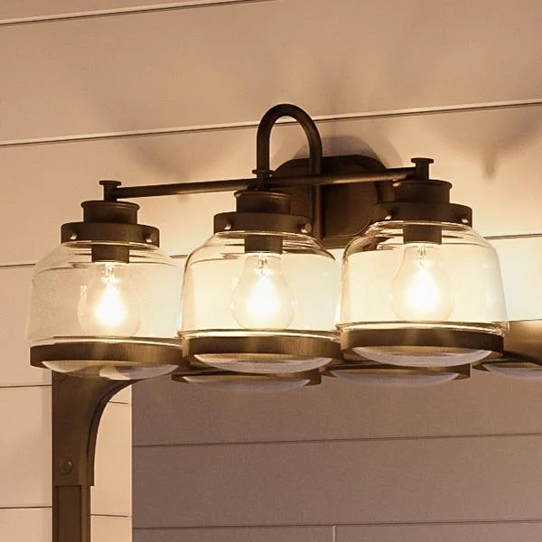 Industrial Task Lighting for Precision WorkstationsUHP2539 Luxe Industrial Bathroom Vanity Light, 11.25"H x 26"W, Olde Bronze Finish, Nottingham Collection Industrial Task Lighting for Precision WorkstationsUHP2539 Luxe Industrial Bathroom Vanity Light, 11.25"H x 26"W, Olde Bronze Finish, Nottingham Collection