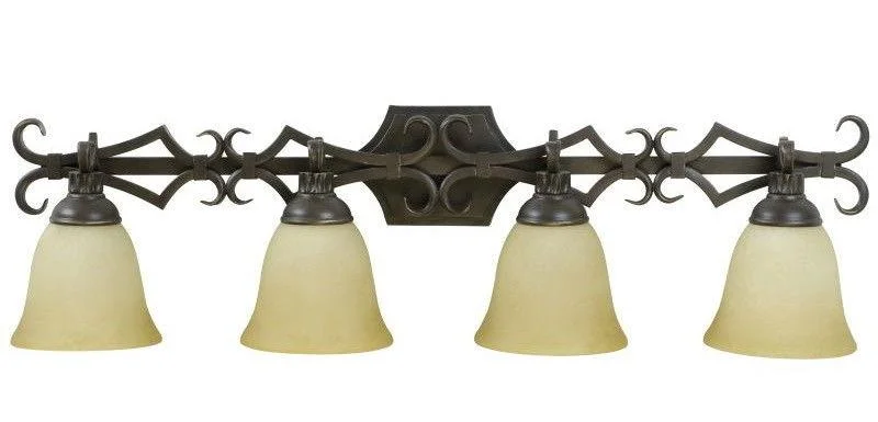 Craftmade Lighting 10935AG4 Florence Collection Four Light Bath Vanity Wall Mount in Aged Bronze Finish Craftmade Lighting 10935AG4 Florence Collection Four Light Bath Vanity Wall Mount in Aged Bronze Finish