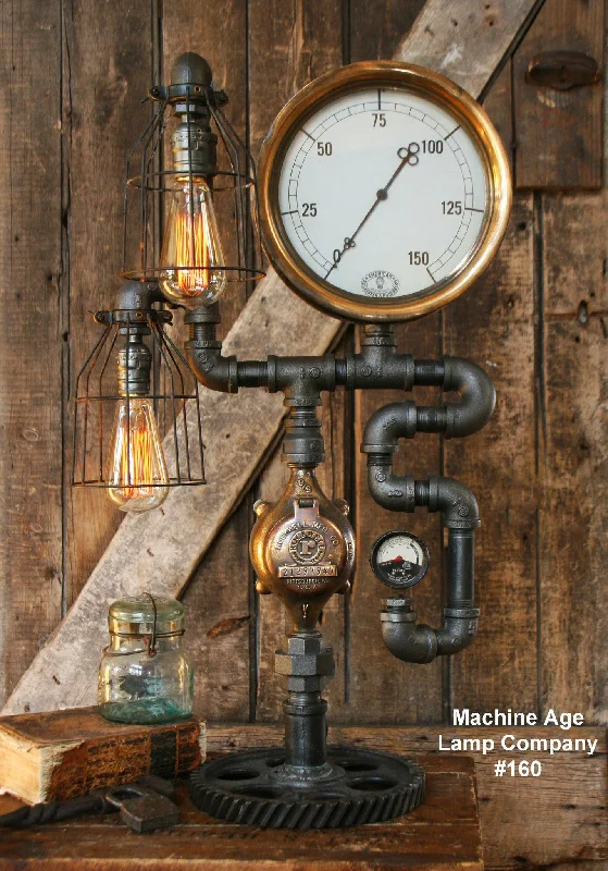 Industrial Emergency Lighting for Safety in FactoriesSteampunk Industrial Lamp, Steam Gauge #160 SOLD Industrial Emergency Lighting for Safety in FactoriesSteampunk Industrial Lamp, Steam Gauge #160 SOLD