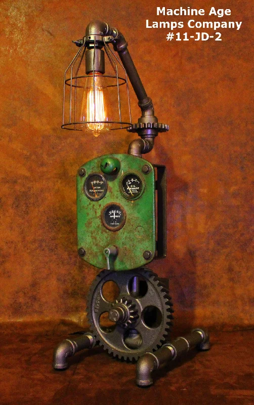 Industrial Lighting for Metal Fabrication ShopsSteampunk Lamp John Deere Farm #11-JD-2 - SOLD Industrial Lighting for Metal Fabrication ShopsSteampunk Lamp John Deere Farm #11-JD-2 - SOLD