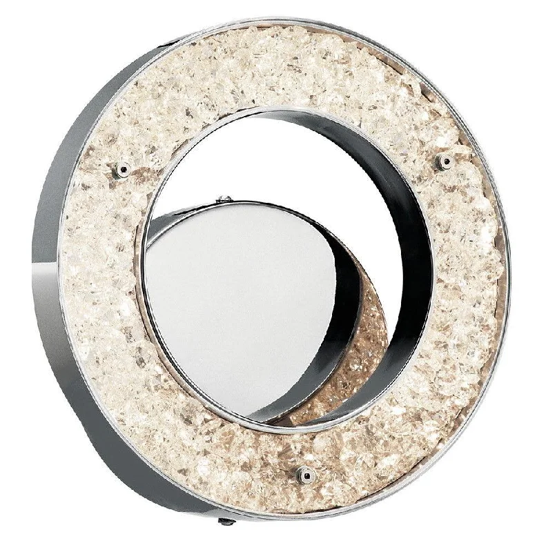 Elan by Kichler Lighting 83056 Crushed Ice Collection LED Wall Sconce in Polished Chrome Finish Elan by Kichler Lighting 83056 Crushed Ice Collection LED Wall Sconce in Polished Chrome Finish
