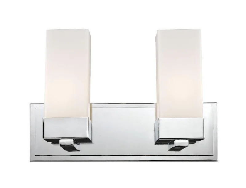 Z-Lite Lighting 190-2V Sapphire Contemporary Collection Two Light Bath Vanity Wall Fixture in Polished Chrome Finish Z-Lite Lighting 190-2V Sapphire Contemporary Collection Two Light Bath Vanity Wall Fixture in Polished Chrome Finish