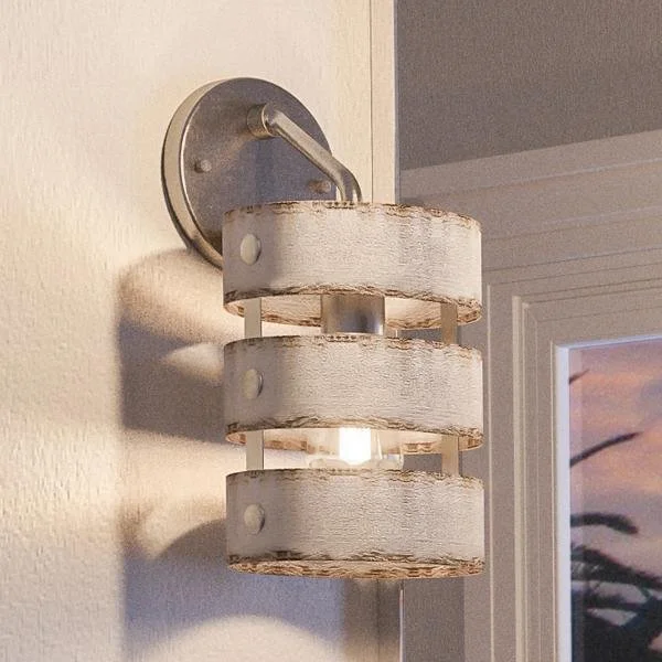 Industrial Wall - Mounted Lighting for Workshop WallsUHP2481 Modern Farmhouse Bath / Wall Light, 12"H x 6"W, Galvanized Steel Finish, Adelaide Collection Industrial Wall - Mounted Lighting for Workshop WallsUHP2481 Modern Farmhouse Bath / Wall Light, 12"H x 6"W, Galvanized Steel Finish, Adelaide Collection