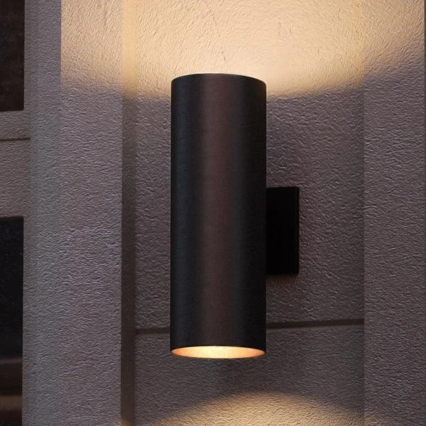 Energy - Efficient Industrial Lighting for Cost - SavingsUHP1066 Contemporary Outdoor Wall Light, 18"H x 6"W, Midnight Black Finish, Hollywood Collection Energy - Efficient Industrial Lighting for Cost - SavingsUHP1066 Contemporary Outdoor Wall Light, 18"H x 6"W, Midnight Black Finish, Hollywood Collection