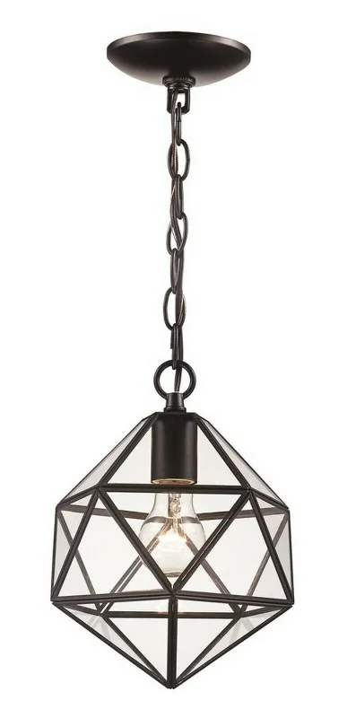 Trans Globe Lighting PND-2113 One Light Diamond Mini Pendant Chandelier in Brown Finish Trans Globe Lighting PND-2113 One Light Diamond Mini Pendant Chandelier in Brown Finish