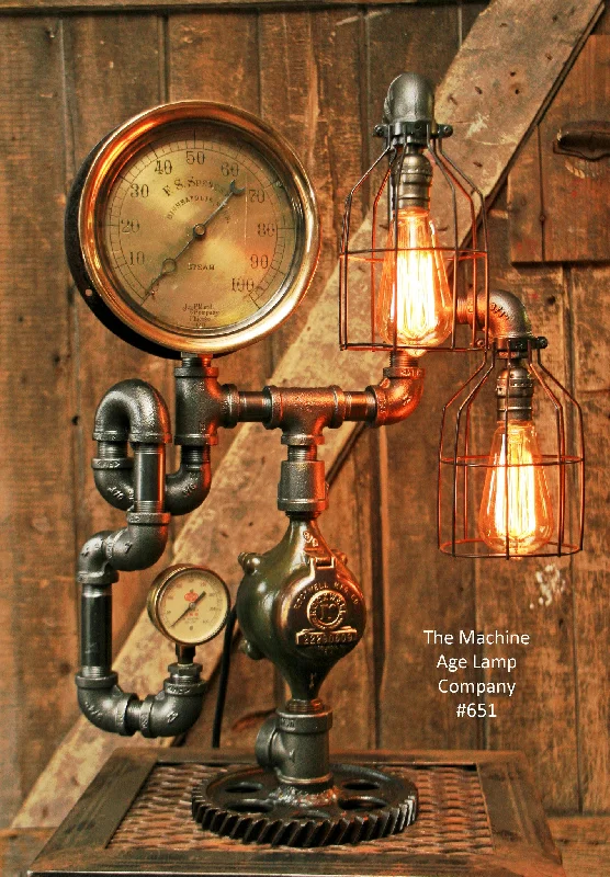 Industrial Lighting for Electronics ManufacturingSteampunk Industrial Steam Gauge Lamp, Minneapolis MN #651 Industrial Lighting for Electronics ManufacturingSteampunk Industrial Steam Gauge Lamp, Minneapolis MN #651