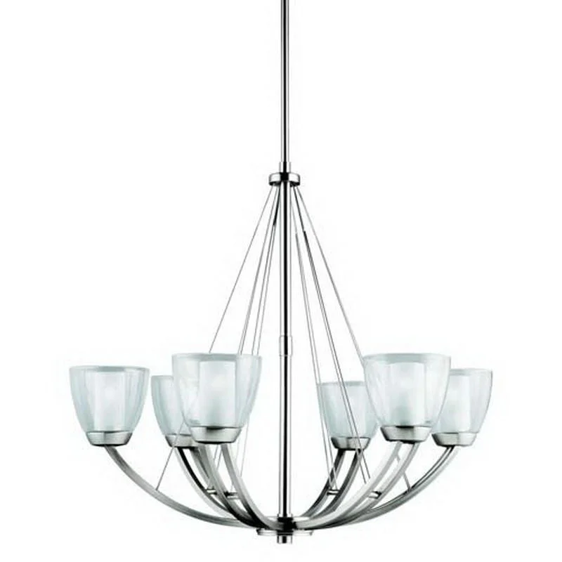 Aztec by Kichler Lighting 34932 Six Light Lucia Collection Hanging Chandelier in Brushed Nickel Finish Aztec by Kichler Lighting 34932 Six Light Lucia Collection Hanging Chandelier in Brushed Nickel Finish