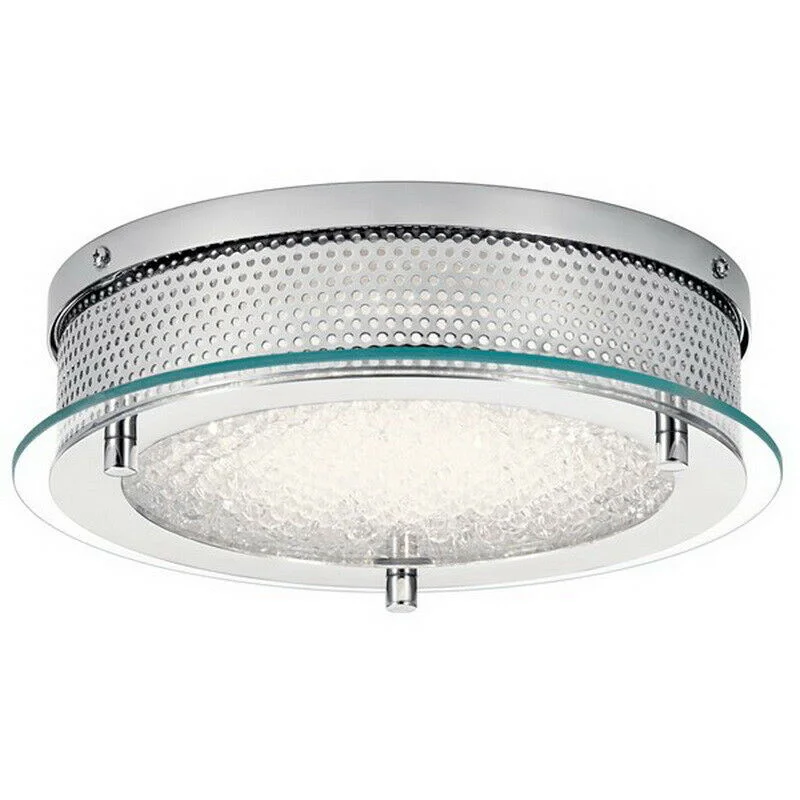 Kichler Lighting 38219 Krystal Ice Collection LED Dual Mount - Flush or Recessed Fixture in Chrome Finish Kichler Lighting 38219 Krystal Ice Collection LED Dual Mount - Flush or Recessed Fixture in Chrome Finish