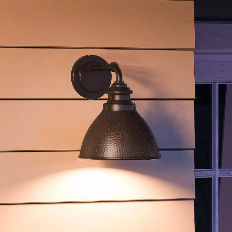 Industrial Lighting for Electronics ManufacturingUHP1173 Hammered Outdoor Wall Light, 9-3/4" x 8", Olde Bronze Finish, Firenze Collection Industrial Lighting for Electronics ManufacturingUHP1173 Hammered Outdoor Wall Light, 9-3/4" x 8", Olde Bronze Finish, Firenze Collection