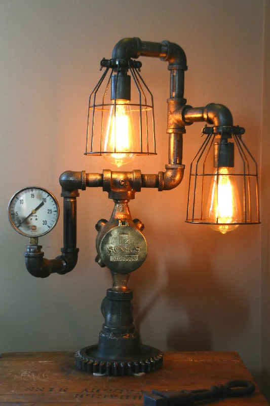 Industrial Lighting for Chemical PlantsMachine Age Steam Gauge Lamp #41 SOLD