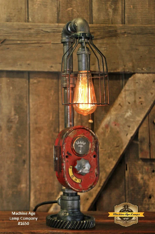 Dimmable Industrial Lighting for Ambiance ControlSteampunk Lamp, Antique Farmall Tractor Dash Farm Lamp #1650 sold Dimmable Industrial Lighting for Ambiance ControlSteampunk Lamp, Antique Farmall Tractor Dash Farm Lamp #1650 sold
