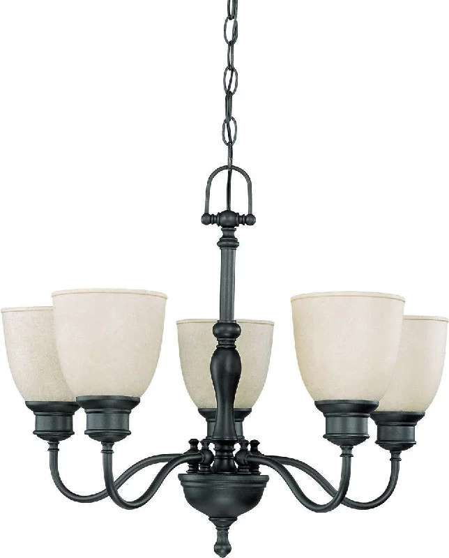 Nuvo Lighting 60-2776 Bella Collection Five Light Hanging Chandelier in Aged Bronze Finish Nuvo Lighting 60-2776 Bella Collection Five Light Hanging Chandelier in Aged Bronze Finish