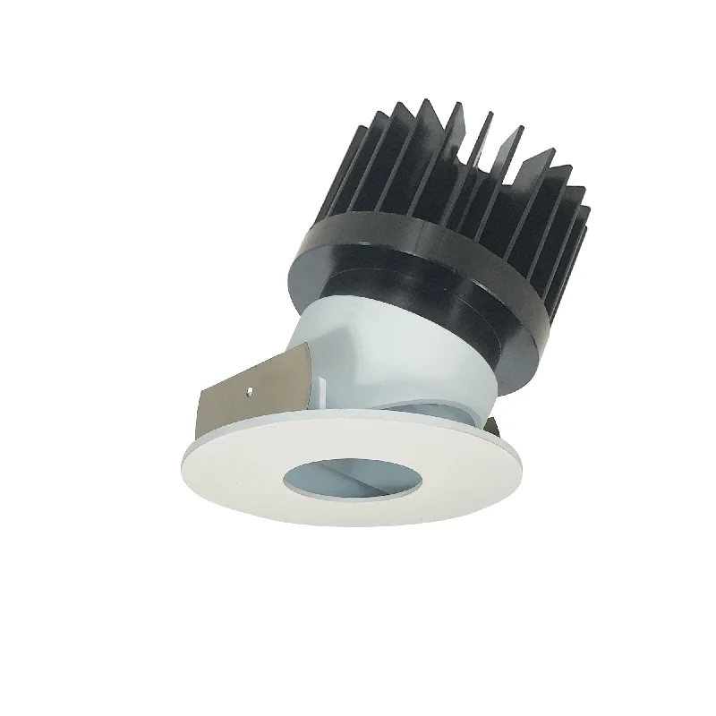 Battery - Operated String Lights for Indoor UseNora Lighting NIO-4RPHA50XMPW/HL 4" Iolite LED Round Adjustable Pinhole, 1500lm/2000lm/2500lm (varies by housing), 5000K - Matte Powder White Pinhole / Matte Powder White Flange