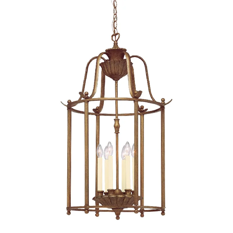 Aztec 34998 by Kichler Lighting Six Light Hanging Pendant Chandelier in Parisian Bronze Finish