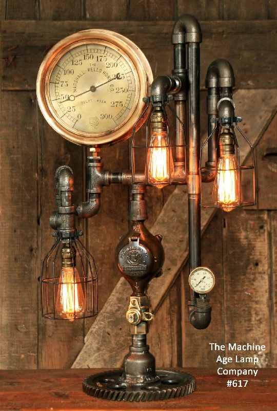 Energy - Efficient Industrial Lighting for Cost - SavingsSteampunk Industrial Steam Gauge lamp, #617 Energy - Efficient Industrial Lighting for Cost - SavingsSteampunk Industrial Steam Gauge lamp, #617