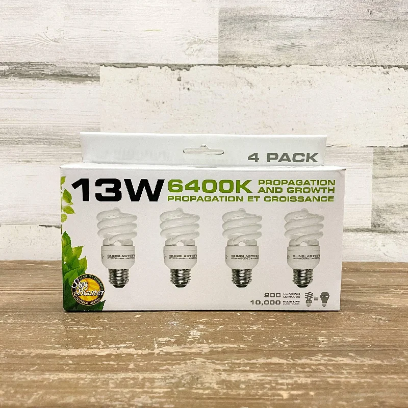 Battery - Operated String Lights for Indoor UseSunBlaster - Grolight - 13W 6400K- 4pk.