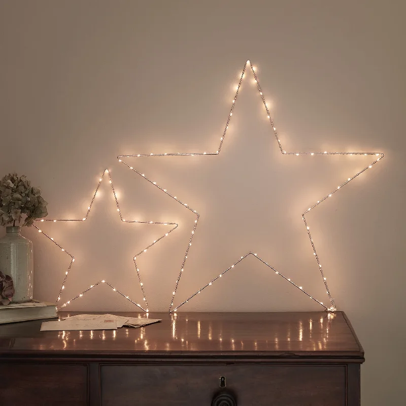 Battery - Operated String Lights for Indoor UseRose Gold Osby Star Window Light Bundle