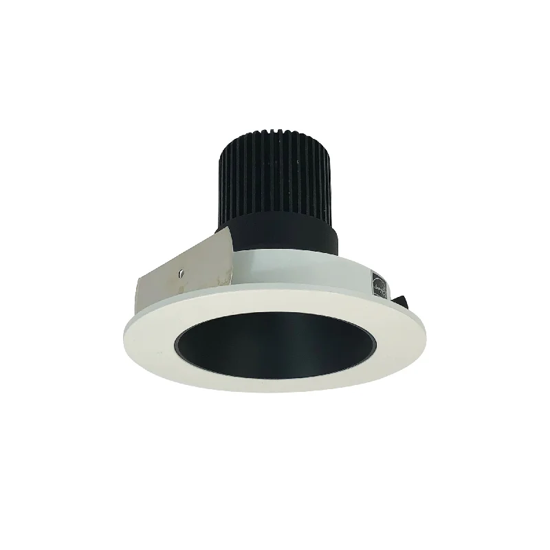 LED String Lights with Warm White GlowNora Lighting NIO-4RNDC35XBW/10 4" Iolite LED Round Reflector, 1000lm / 14W, 3500K - Black Reflector / White Flange