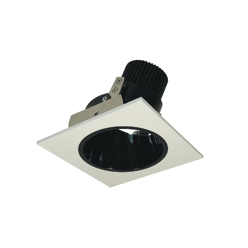String Lights for Outdoor Dining AreasNora Lighting NIO-4SD27QBW 4" Iolite LED Square Adjustable Reflector With Round Aperture, 10-Degree Optic, 800lm / 12W, 2700K - Black Reflector / White Flange